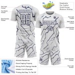 Jersey Custom Sports Sublimation Soccer White Lightning Navy Uniform Jersey Custom Sports Sublimation Soccer White Lightning Navy Uniform