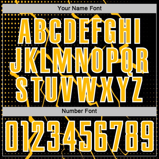 Gold-White Lightning Soccer Custom Uniform Black Sublimation Jersey Sports Gold-White Lightning Soccer Custom Uniform Black Sublimation Jersey Sports