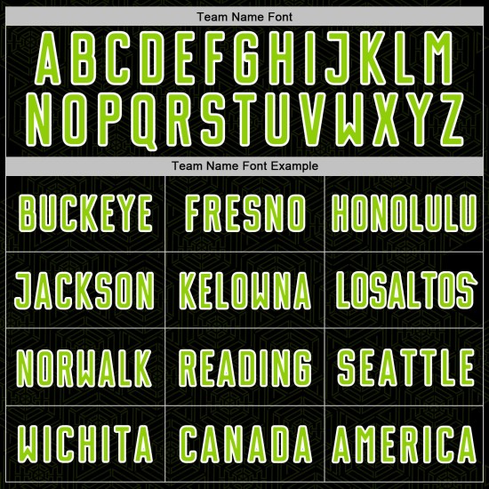 Sports Geometric Jersey Neon Shape Green-White Custom Soccer Uniform Sublimation Black Sports Geometric Jersey Neon Shape Green-White Custom Soccer Uniform Sublimation Black