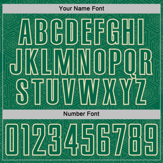 Kelly Sports Shape Jersey Sublimation Custom Uniform Geometric Cream Green Soccer Kelly Sports Shape Jersey Sublimation Custom Uniform Geometric Cream Green Soccer