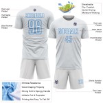 Soccer Jersey Shape Sublimation White Custom Sports Blue Geometric Uniform Powder Soccer Jersey Shape Sublimation White Custom Sports Blue Geometric Uniform Powder