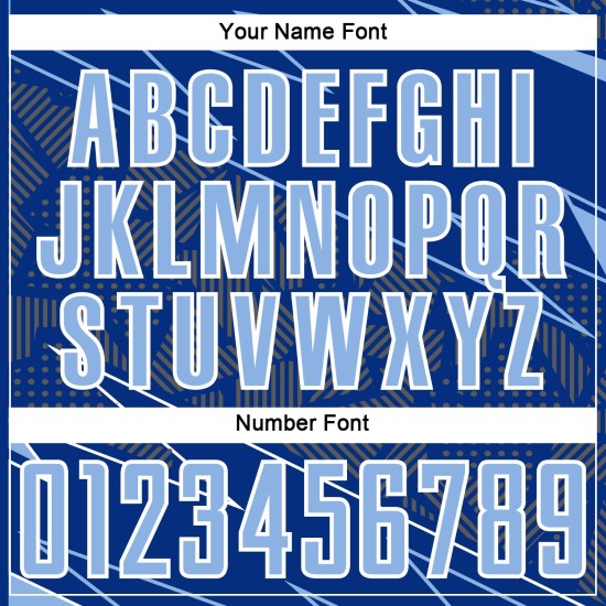 Blue-White Royal Uniform Sports Jersey Light Custom Lines Sublimation Soccer