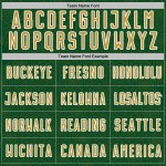 Green Geometric Shape Custom Jersey Sports Sublimation Uniform Gold-White Soccer Old Green Geometric Shape Custom Jersey Sports Sublimation Uniform Gold-White Soccer Old