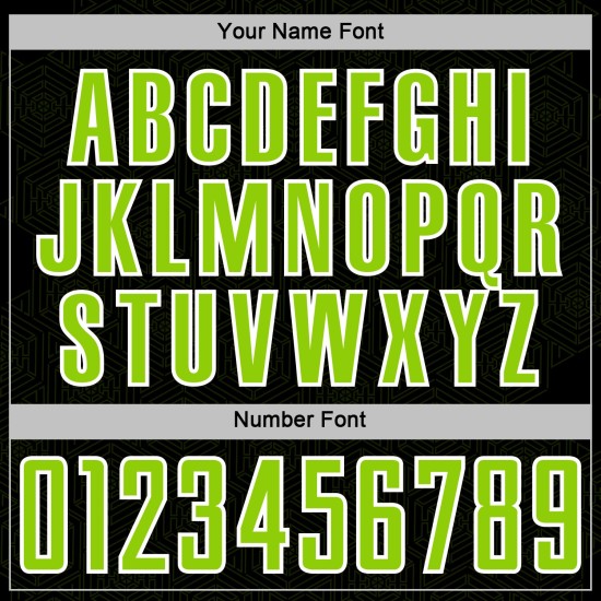 Sports Geometric Jersey Neon Shape Green-White Custom Soccer Uniform Sublimation Black Sports Geometric Jersey Neon Shape Green-White Custom Soccer Uniform Sublimation Black